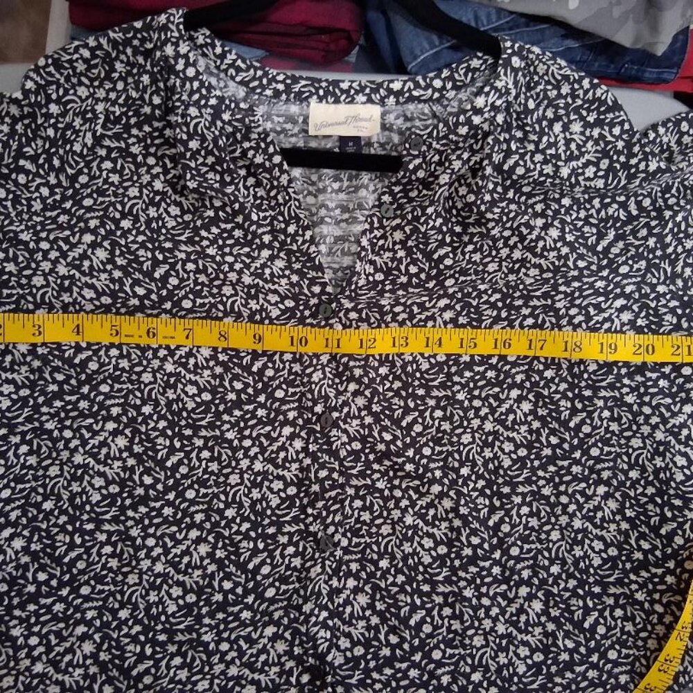 Universal Thread Button-Down Shirt, Black/White, … - image 2